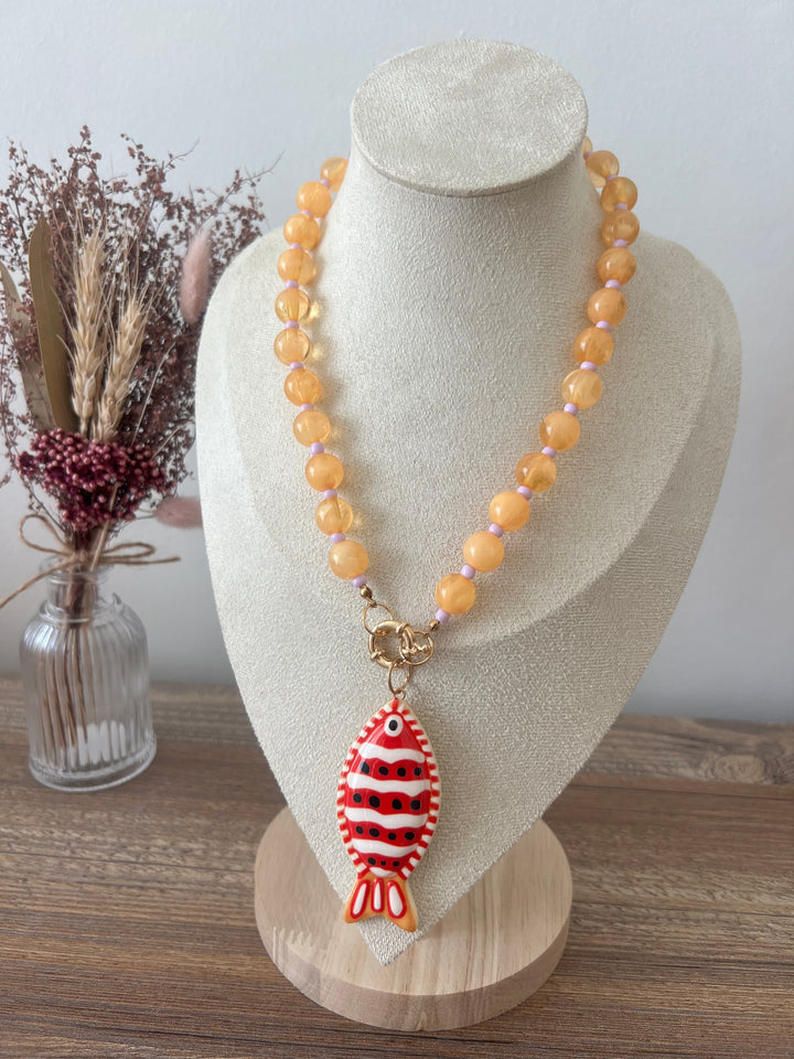 Collar Verano amarillo claro