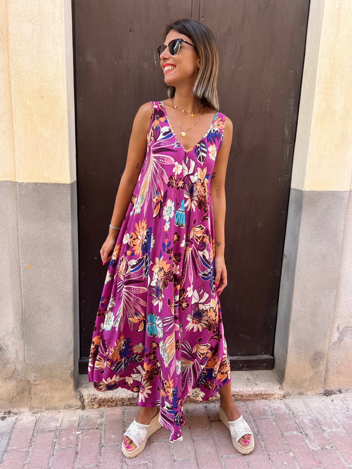 Vestido Violeta buganvilla