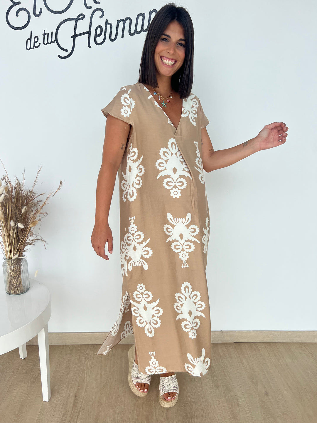 Vestido Bertín camel