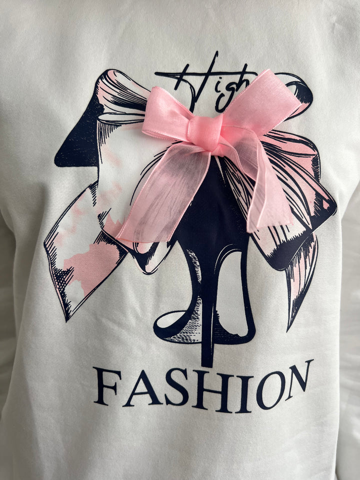 Sudadera Tacón blanco