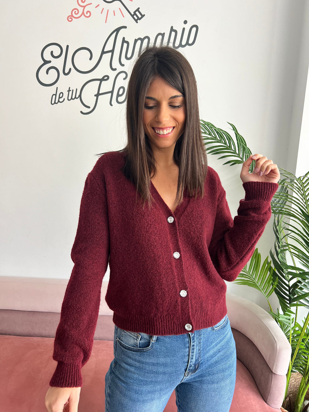 Chaqueta Lía burdeos