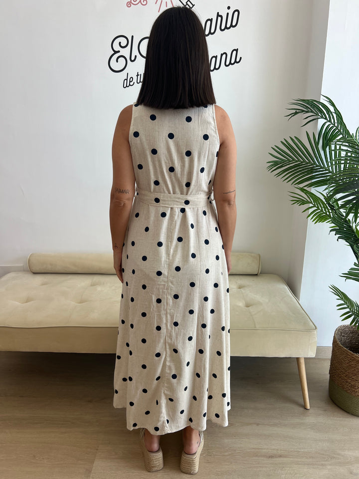 Vestido Oriana blanco roto