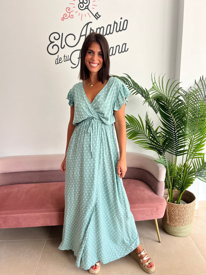 Vestido Cactus aguamarina