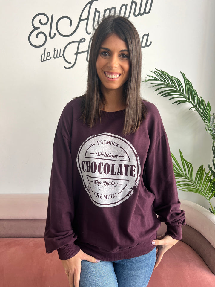 Sudadera Chocolate berenjena
