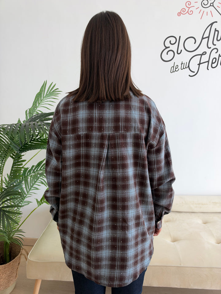 Sobrecamisa Samira marrón azul