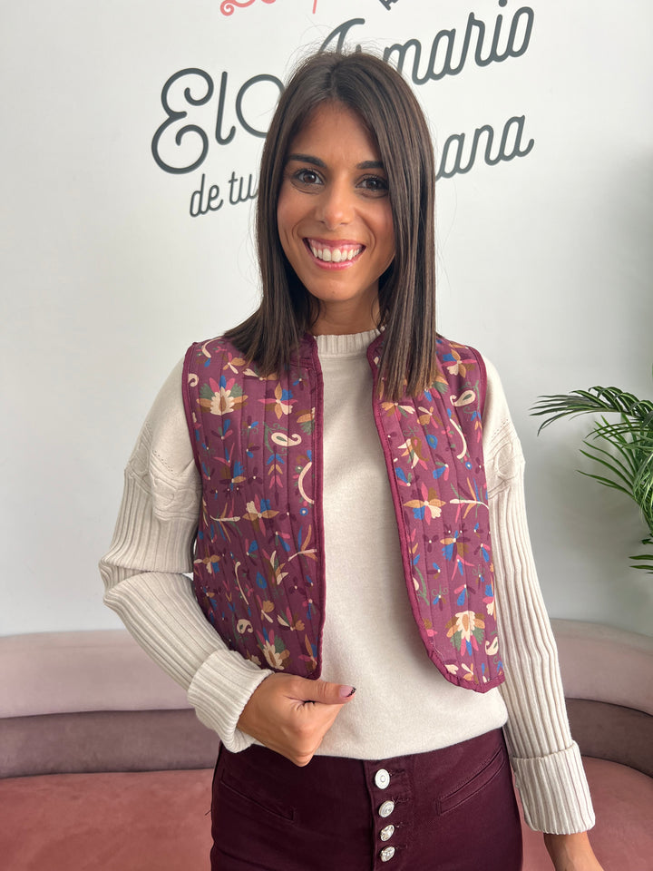 Chaleco Elena berenjena