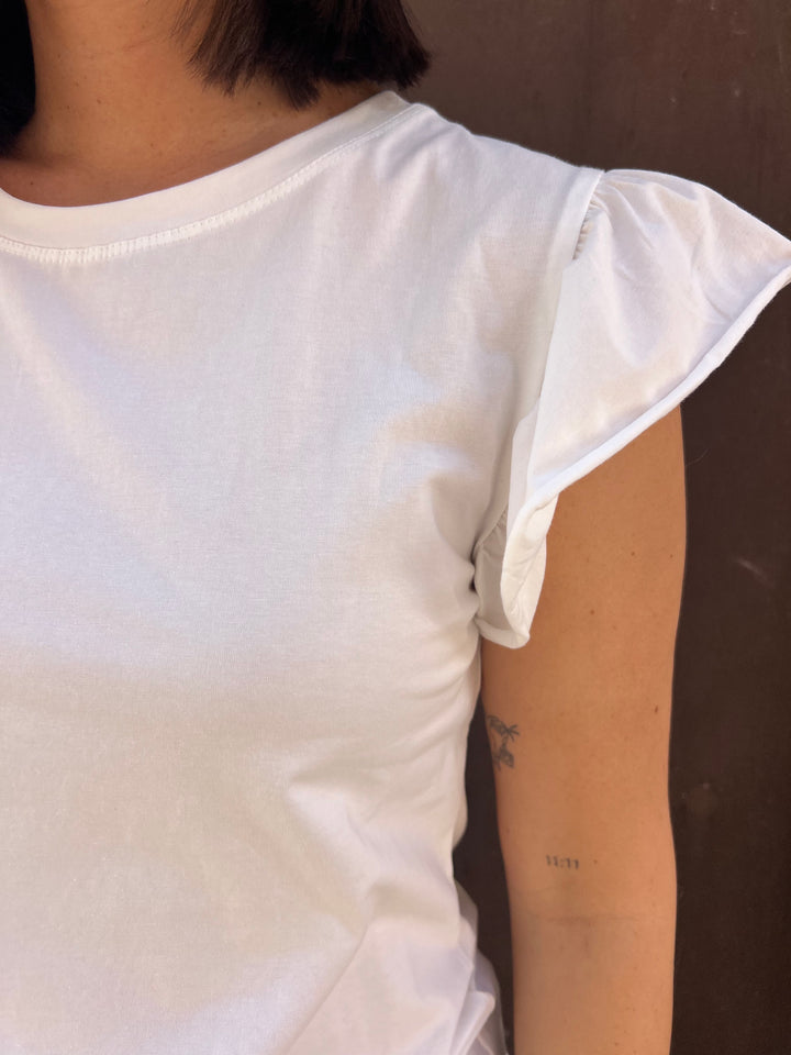 Camiseta Volante blanco