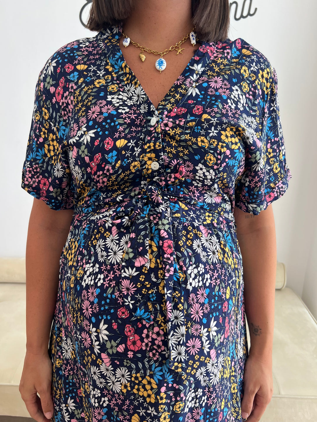 Vestido Chenoa azul marino