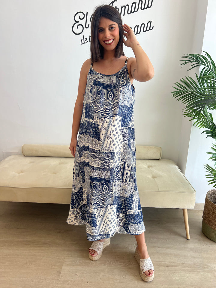 Vestido Bela azul marino