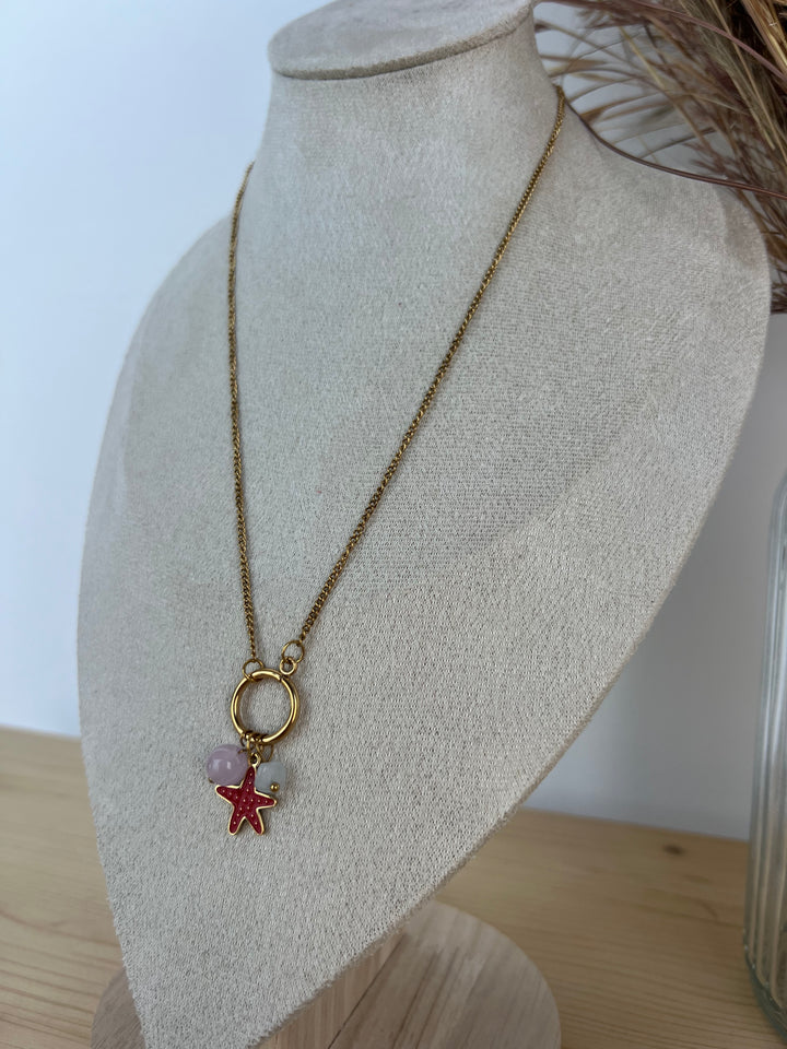 Collar Marina rojo (acero)