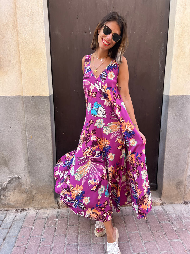 Vestido Violeta buganvilla