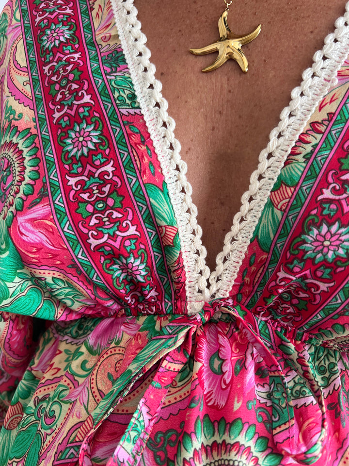 Vestido Tatiana Indio fucsia