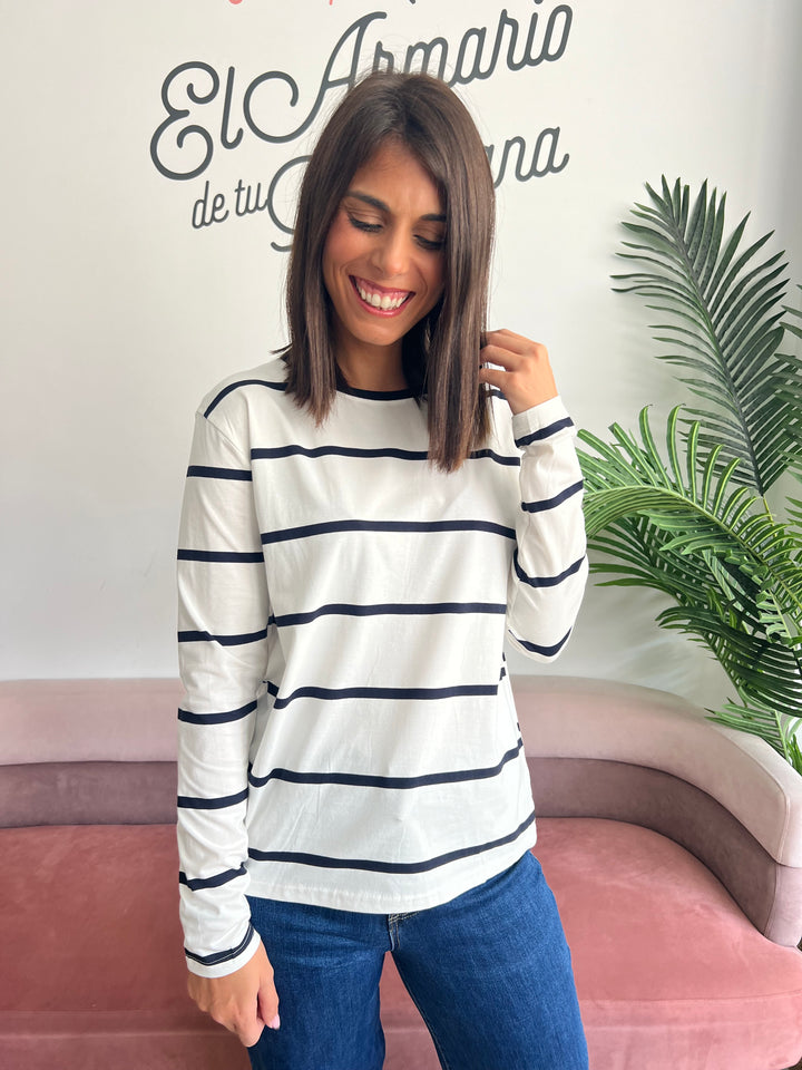 Camiseta Rayas blanco