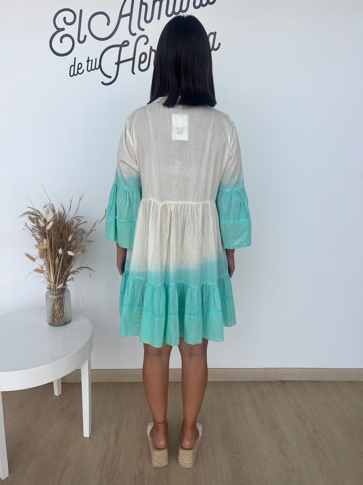 Vestido Miriam turquesa