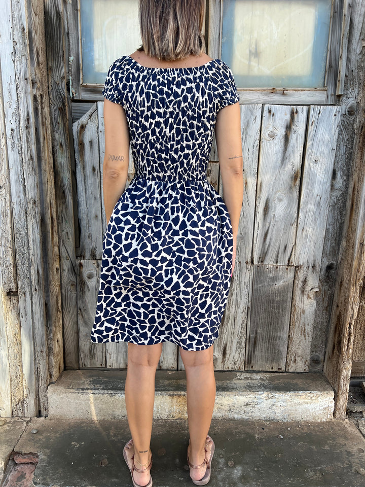 Vestido Georgina azul Marino