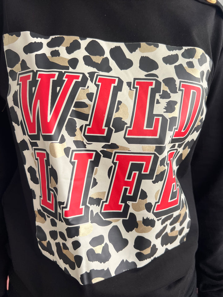 Sudadera Wild Life negro