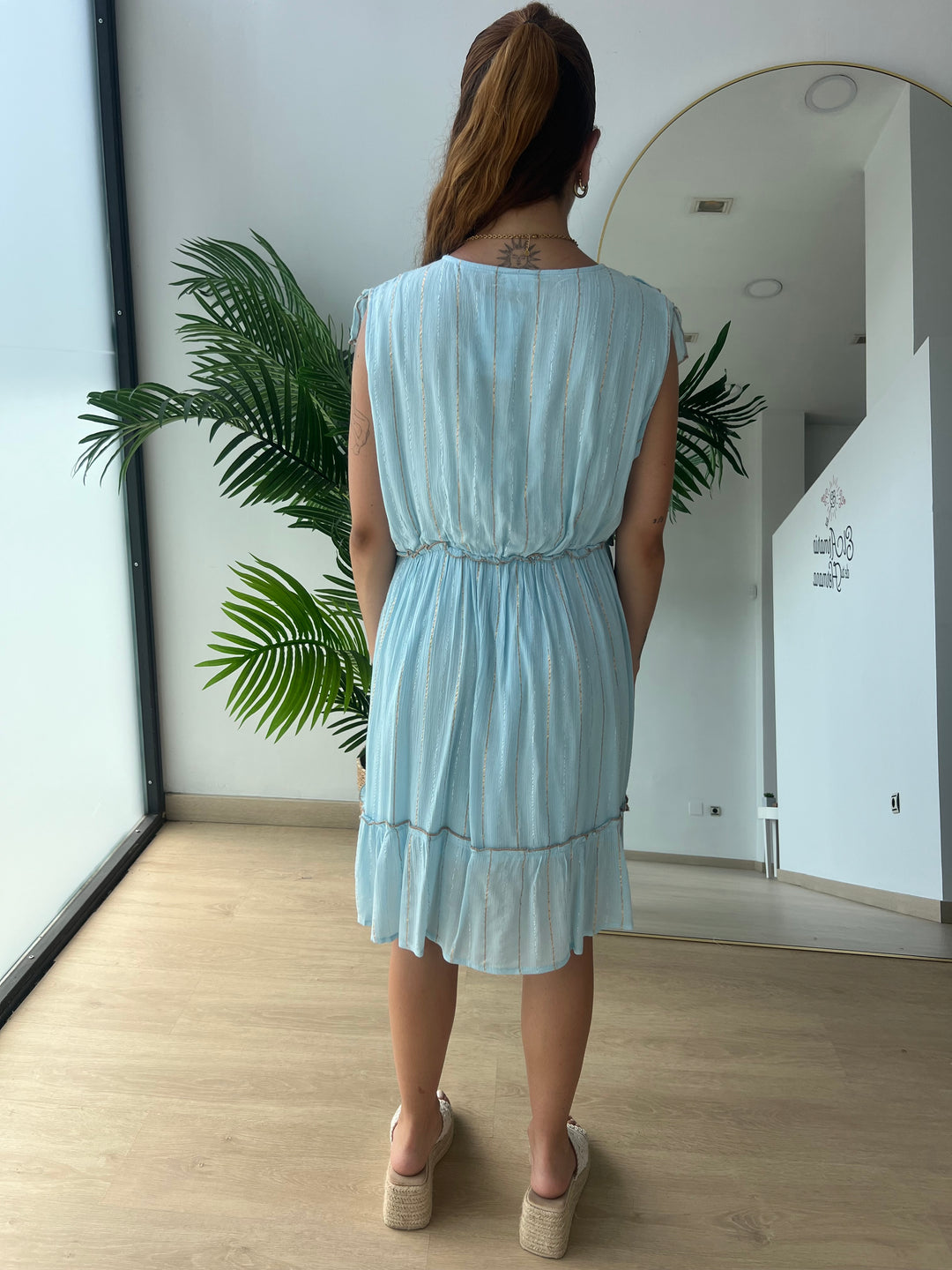 Vestido Saona celeste