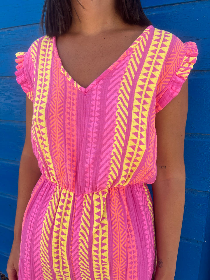 Mono Étnico fucsia