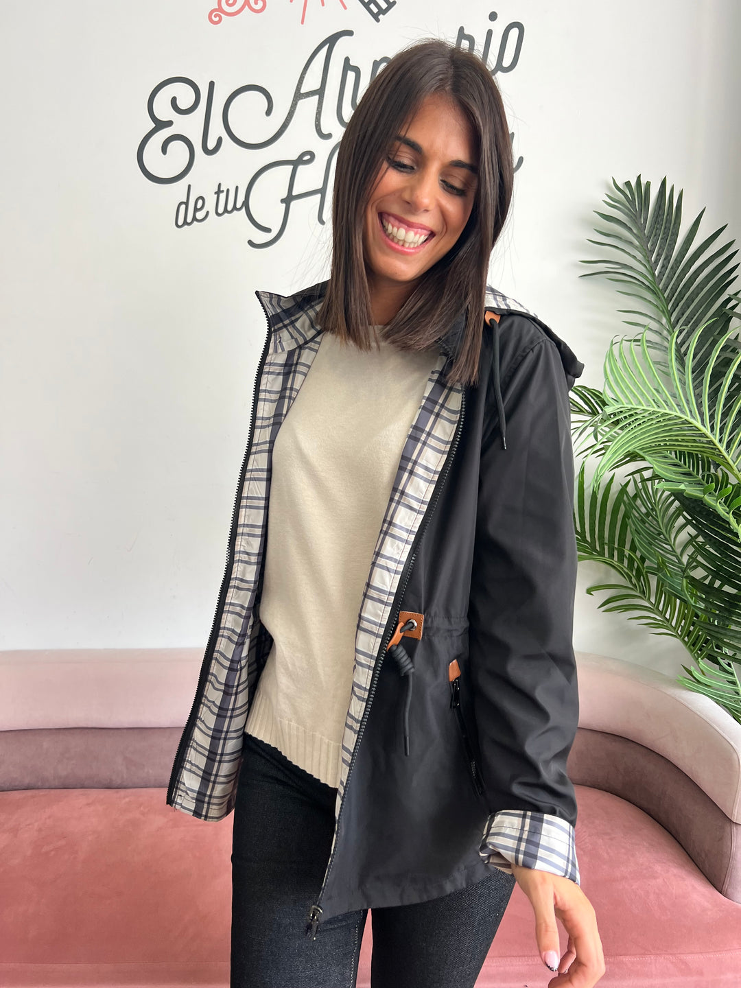 Chaqueta Cuadros Reversible