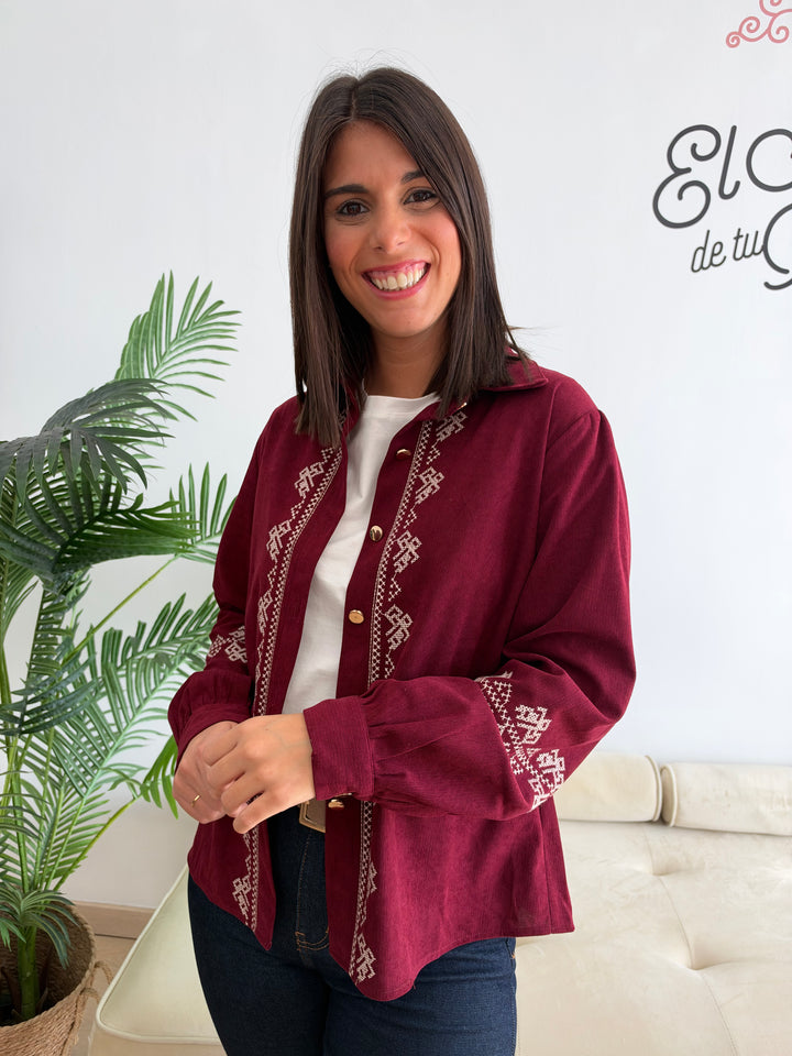 Sobrecamisa Alma burdeos