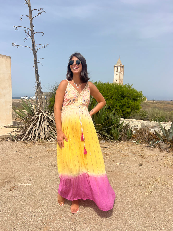 Vestido Tropea buganvilla