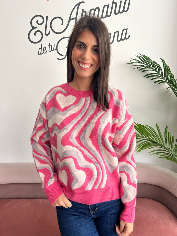 Jersey Corazones fuscia