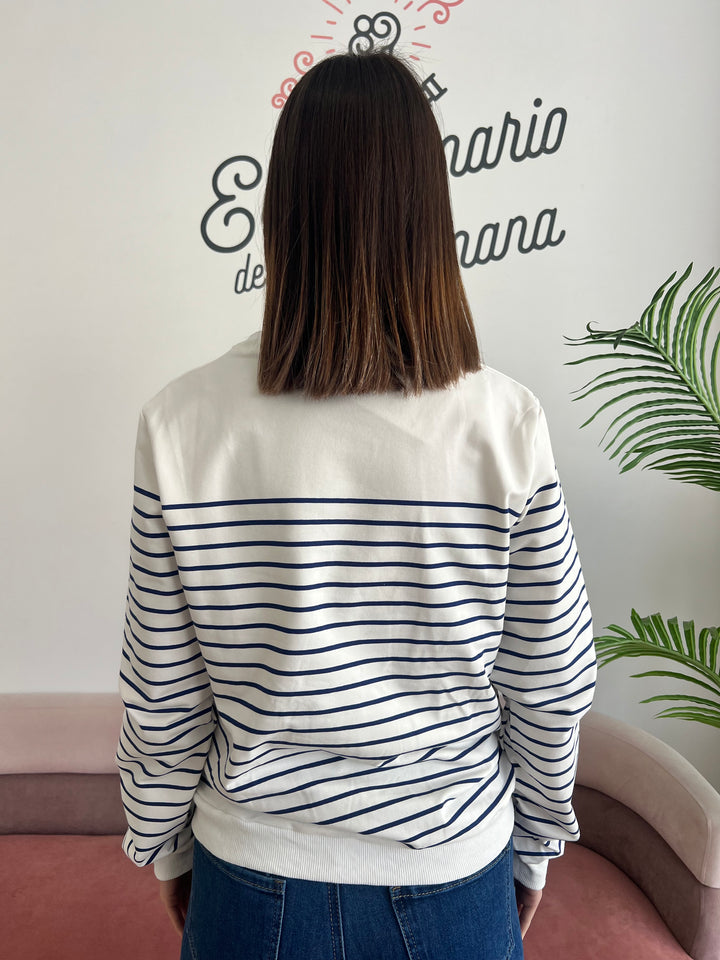 Sudadera Rayas azul