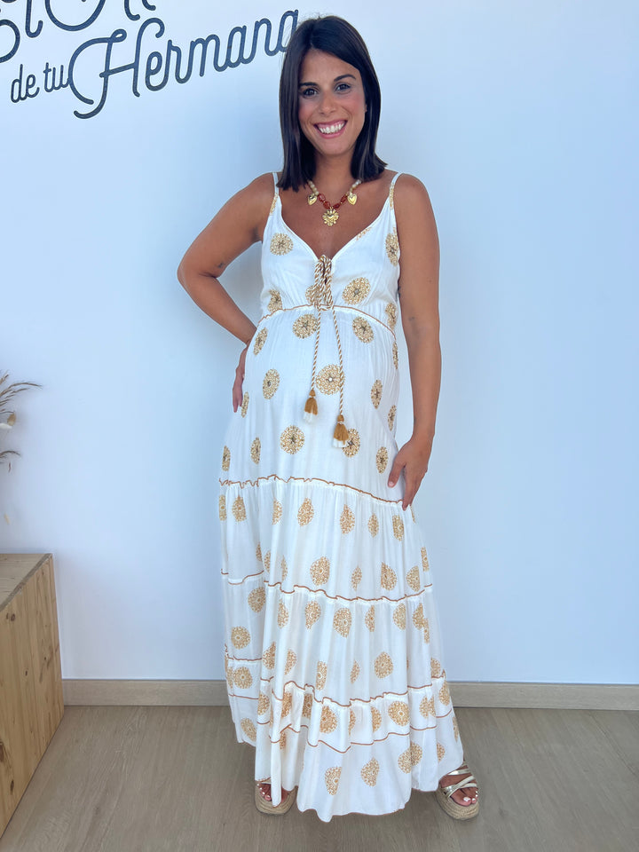 Vestido Paloma camel