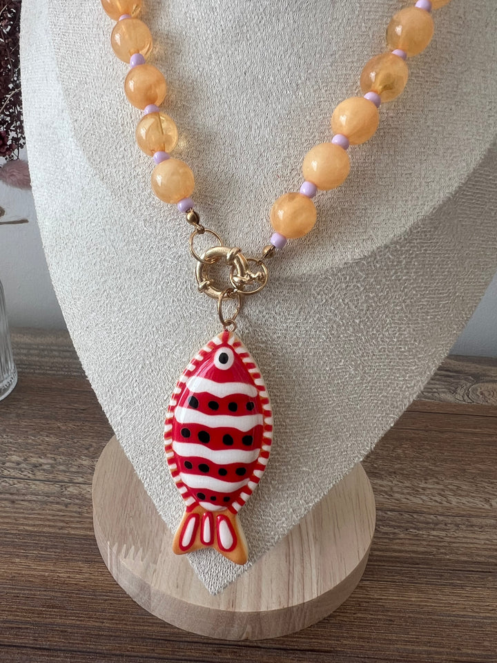 Collar Verano amarillo claro