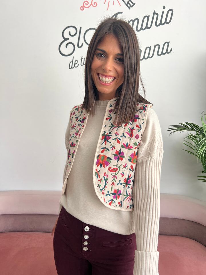 Chaleco Elena beige