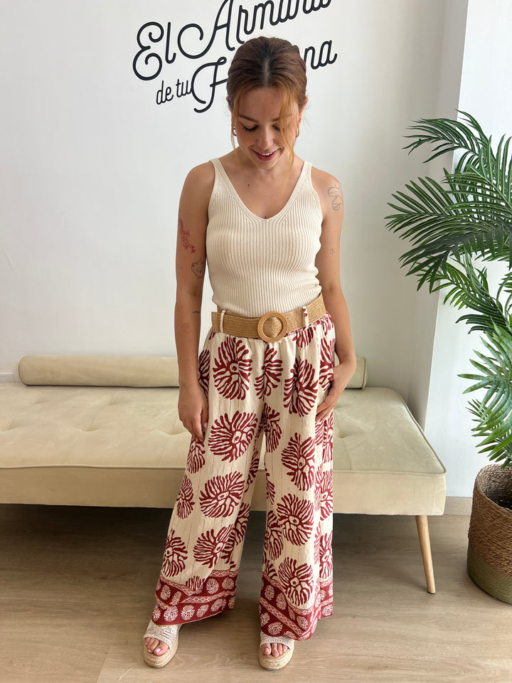 Pantalón Hana coral