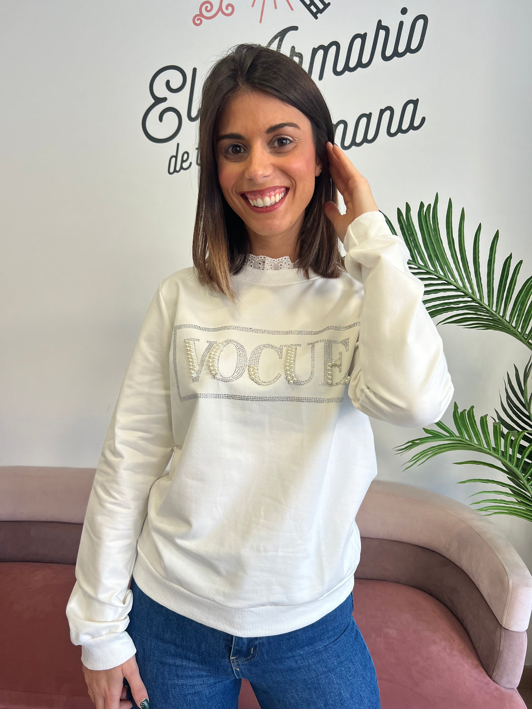 Sudadera Vo blanco