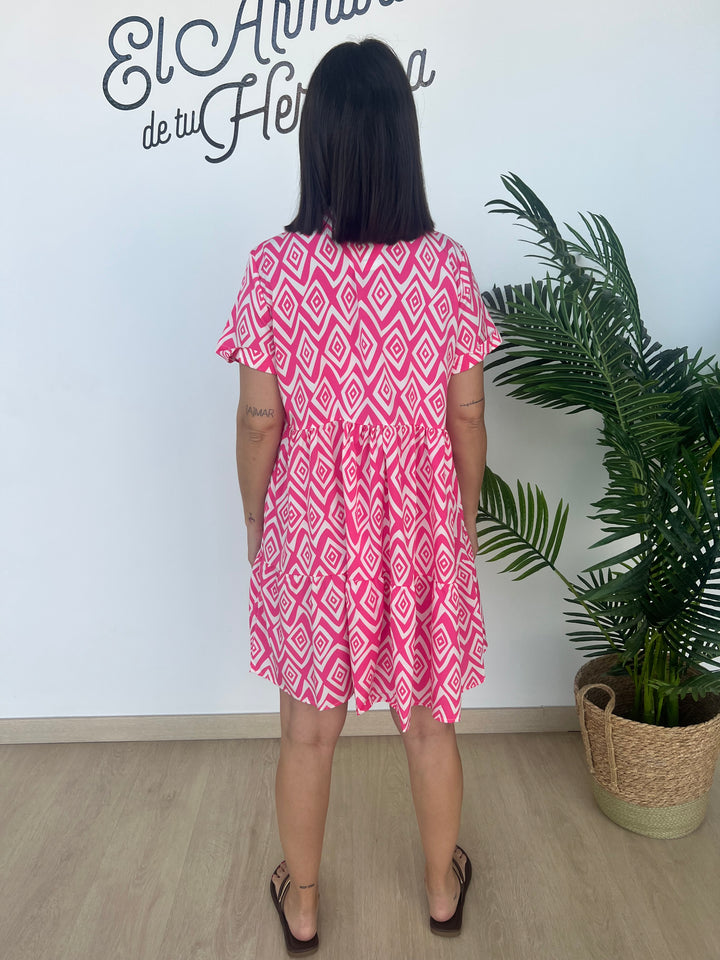 Vestido Abril fucsia
