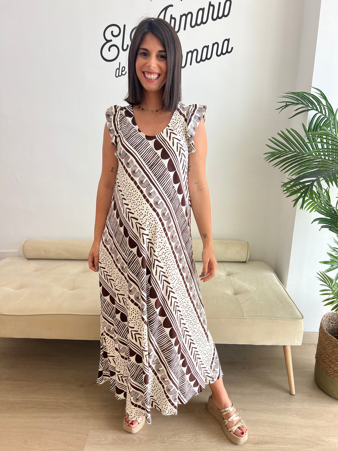 Vestido Fátima marrón