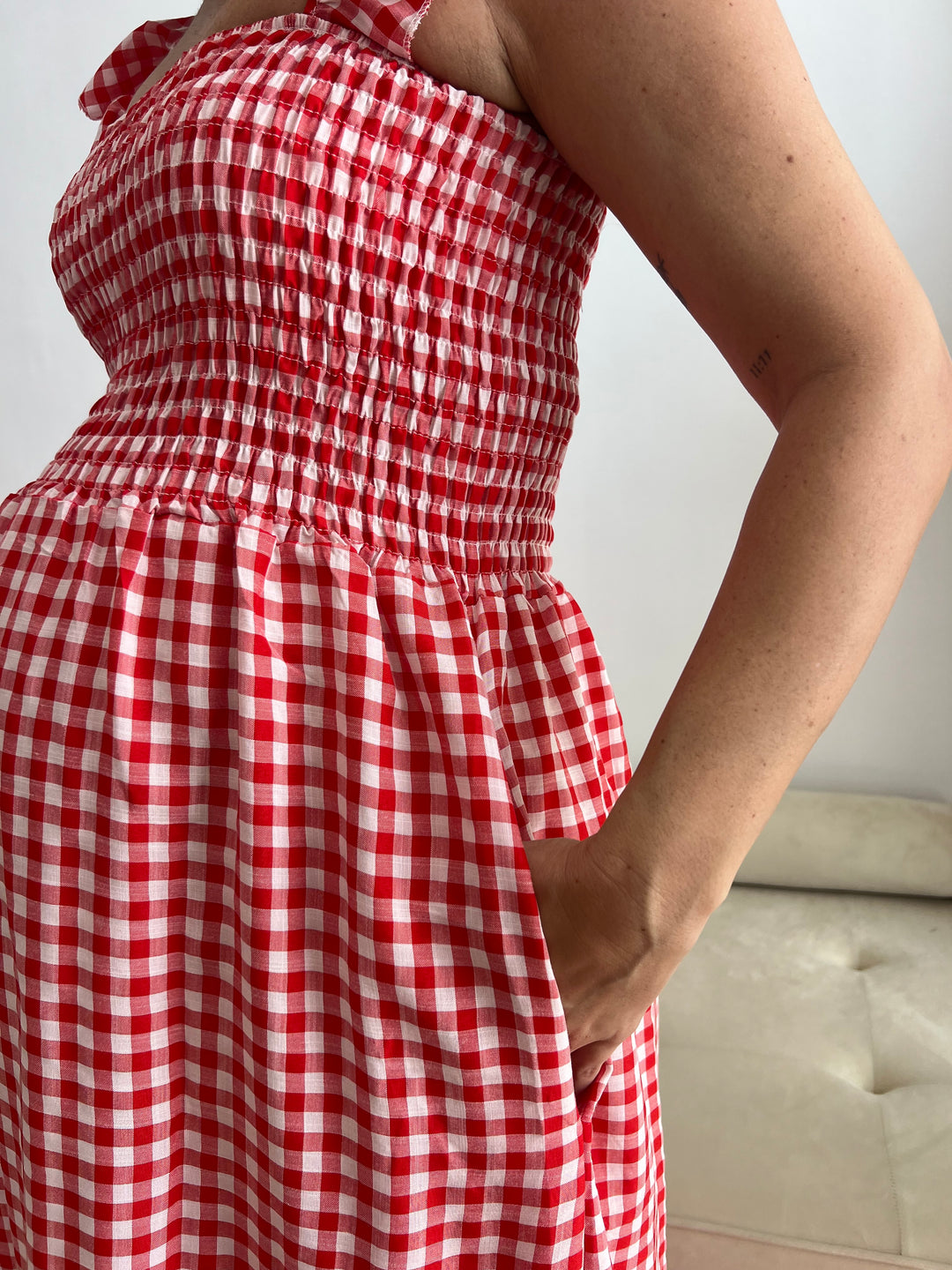 Vestido Vichy rojo
