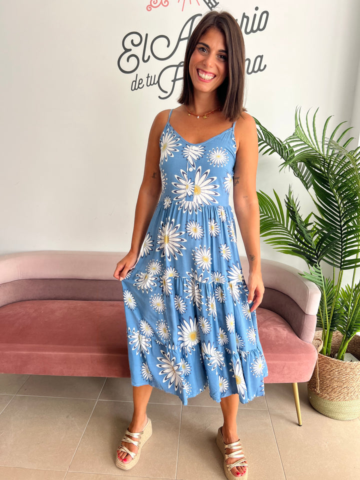 Vestido Margarita azul