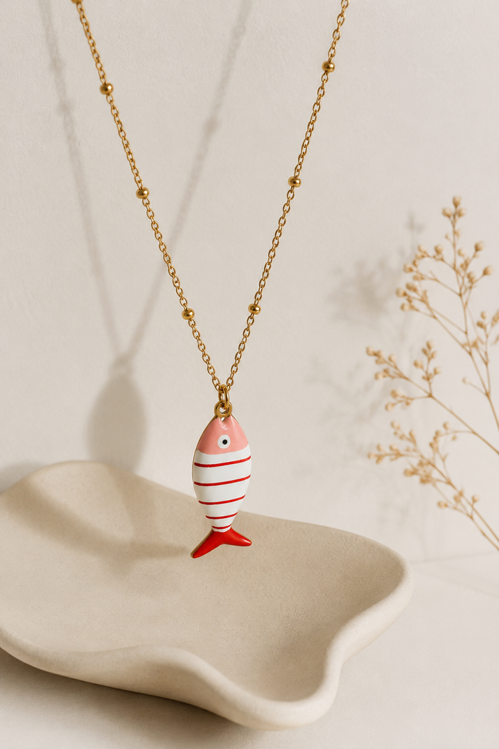 Collar Pez rojo (acero)