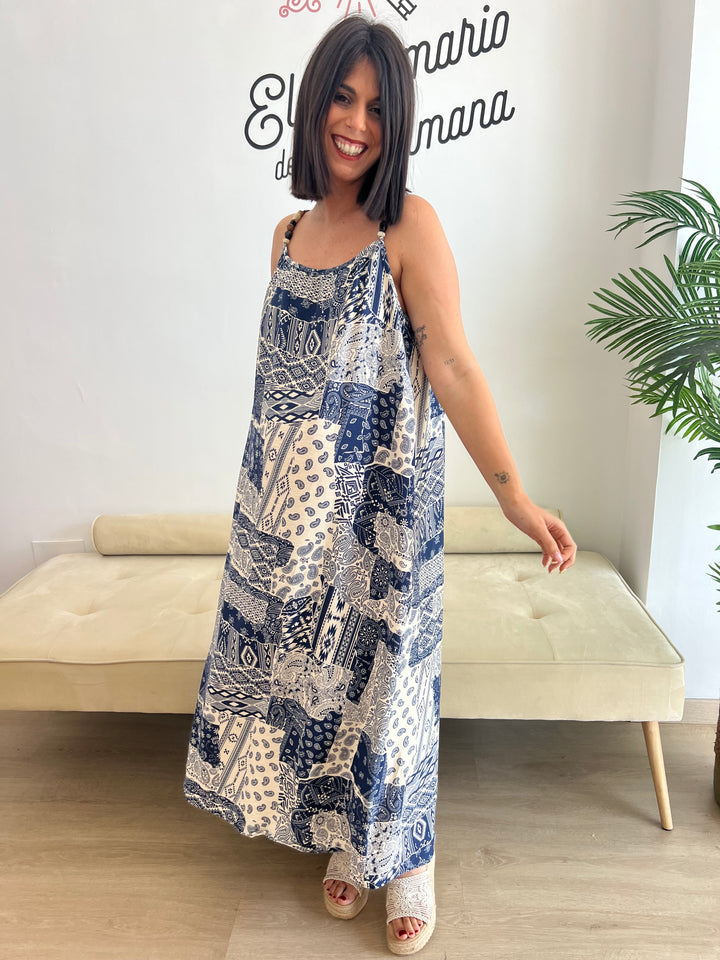 Vestido Bela azul marino