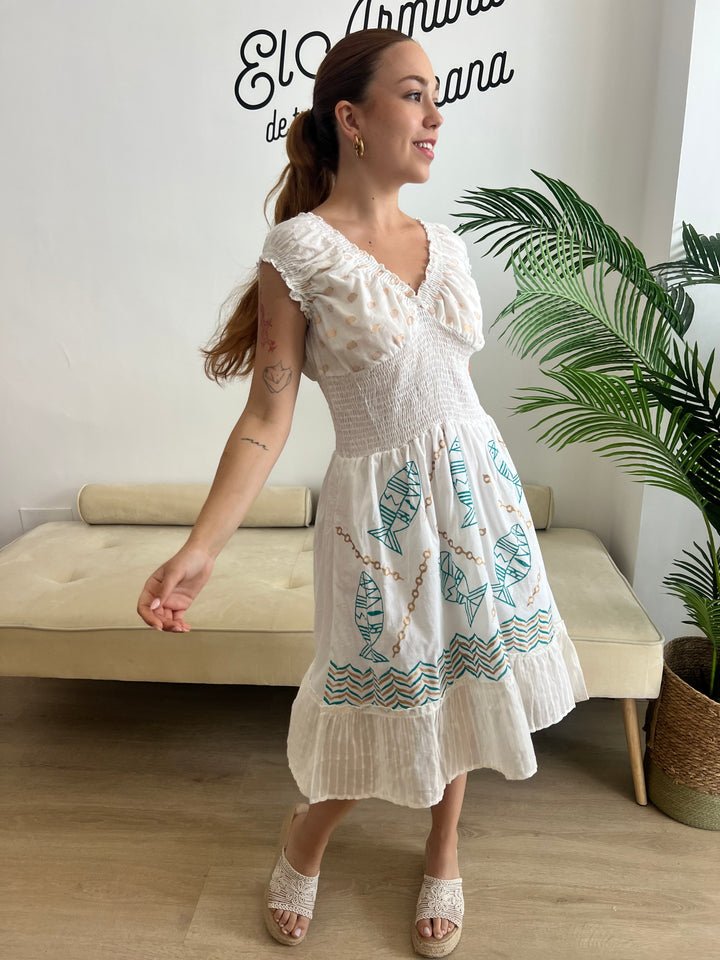 Vestido Marlon turquesa