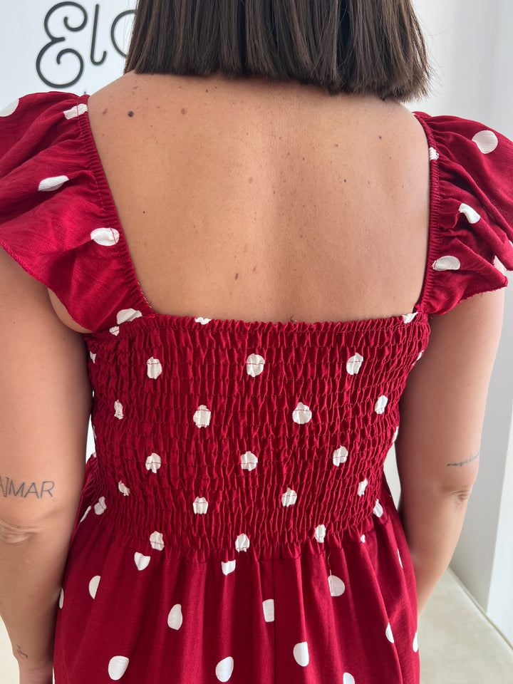 Vestido Marisol burdeos
