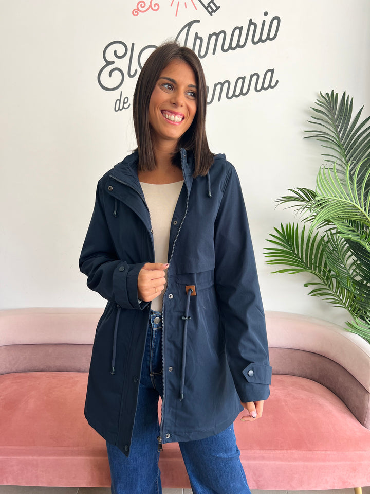 Chaqueta Victoria larga azul marino