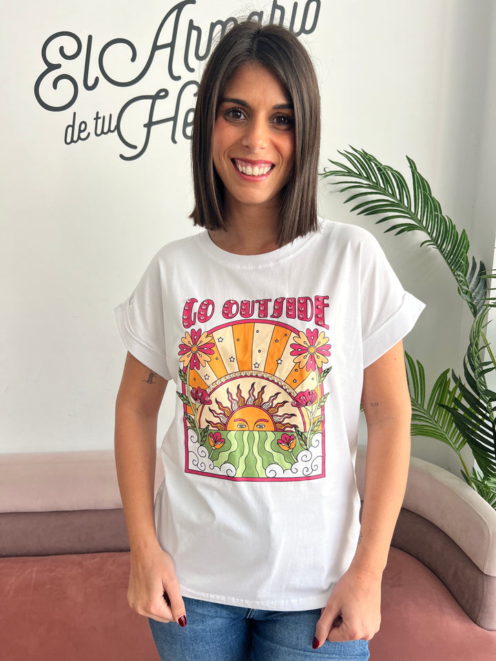 Camiseta Outside blanco