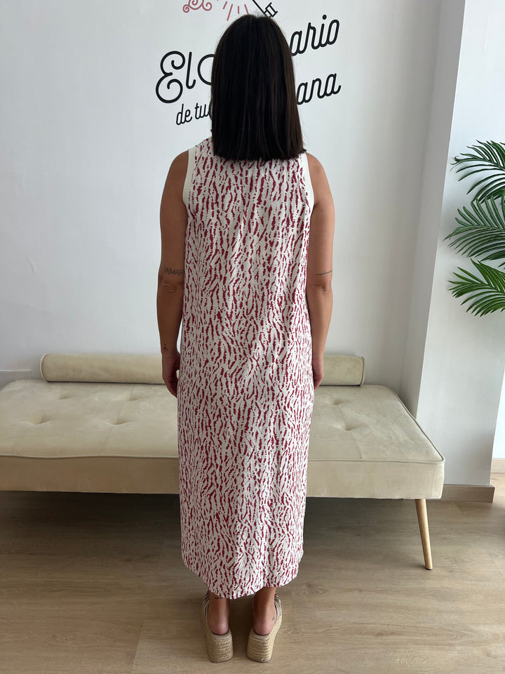 Vestido Evelyn rojo-rosado