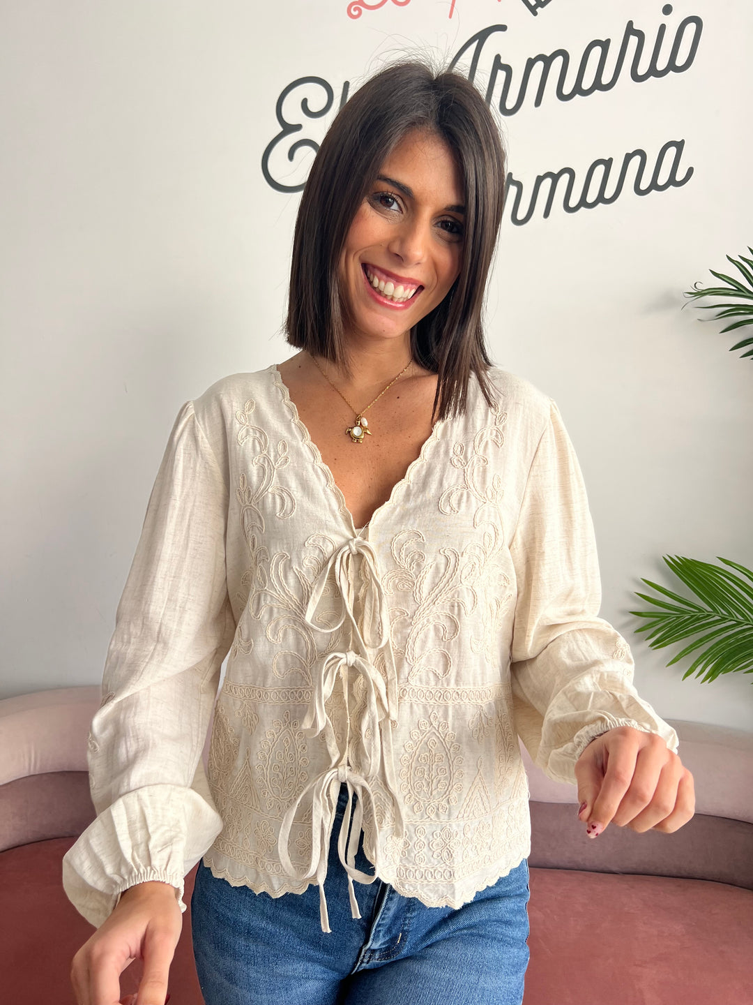 Camisa Lety beige