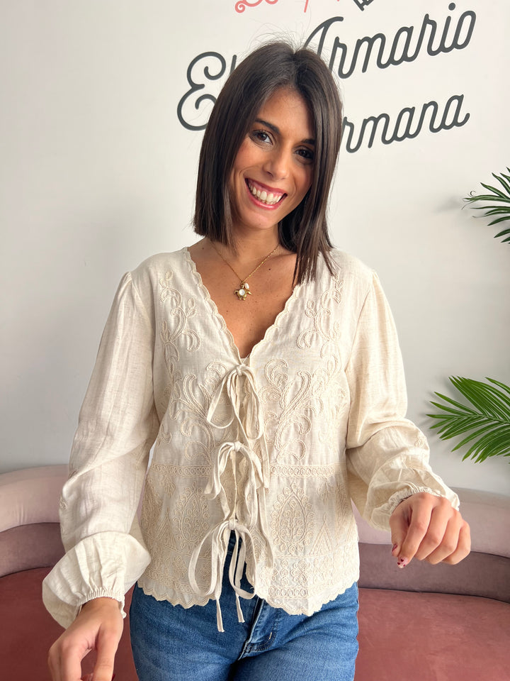 Camisa Lety beige