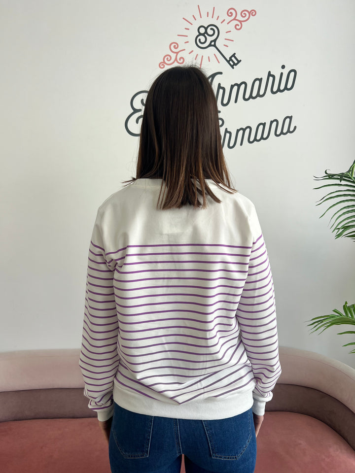 Sudadera Rayas morado