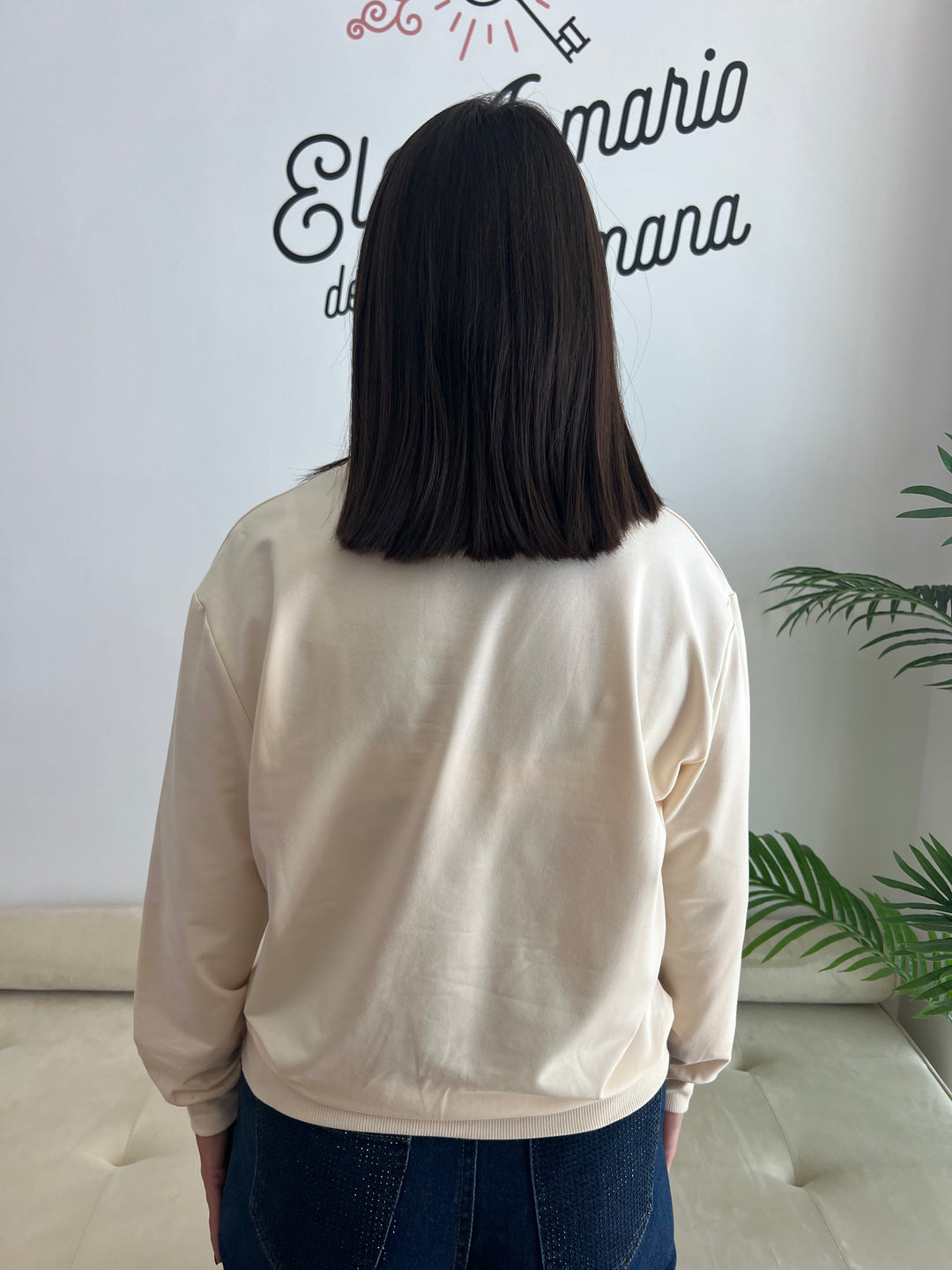 Sudadera Planeta beige