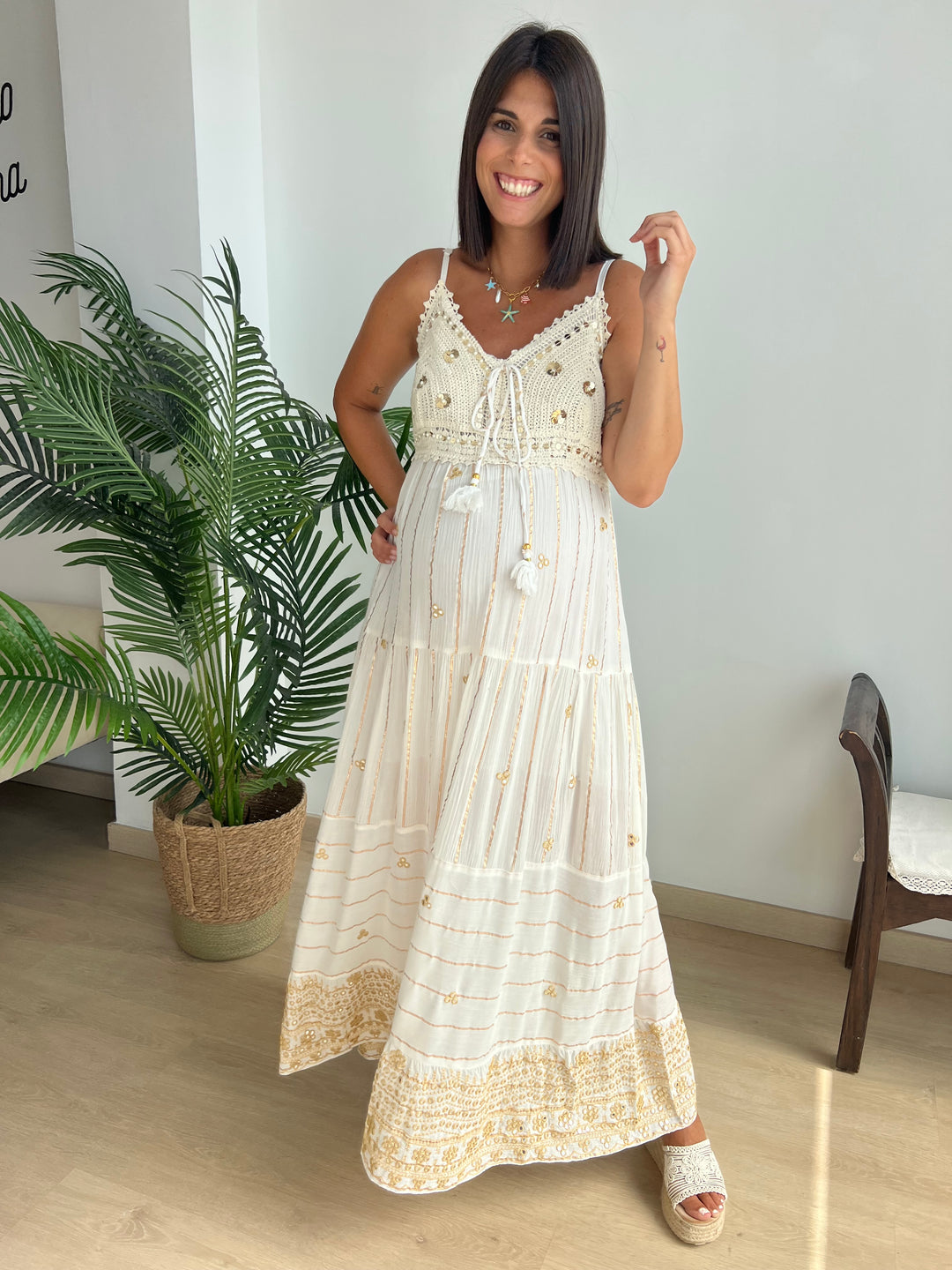 Vestido Roma camel