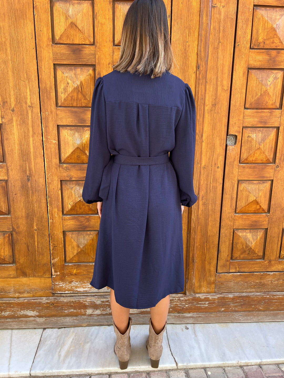 Vestido Danae azul marino