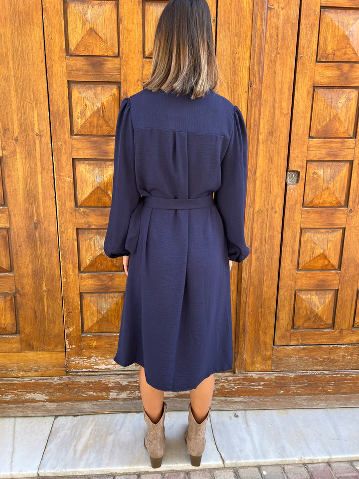Vestido Danae azul marino